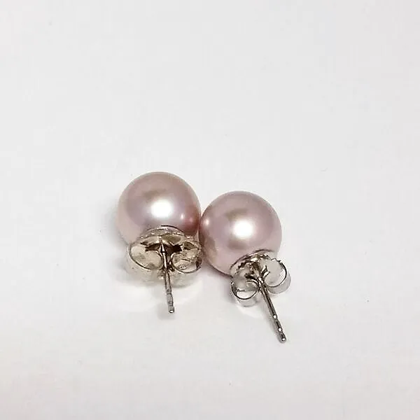 11MM Pink Pearl Stud Earrings