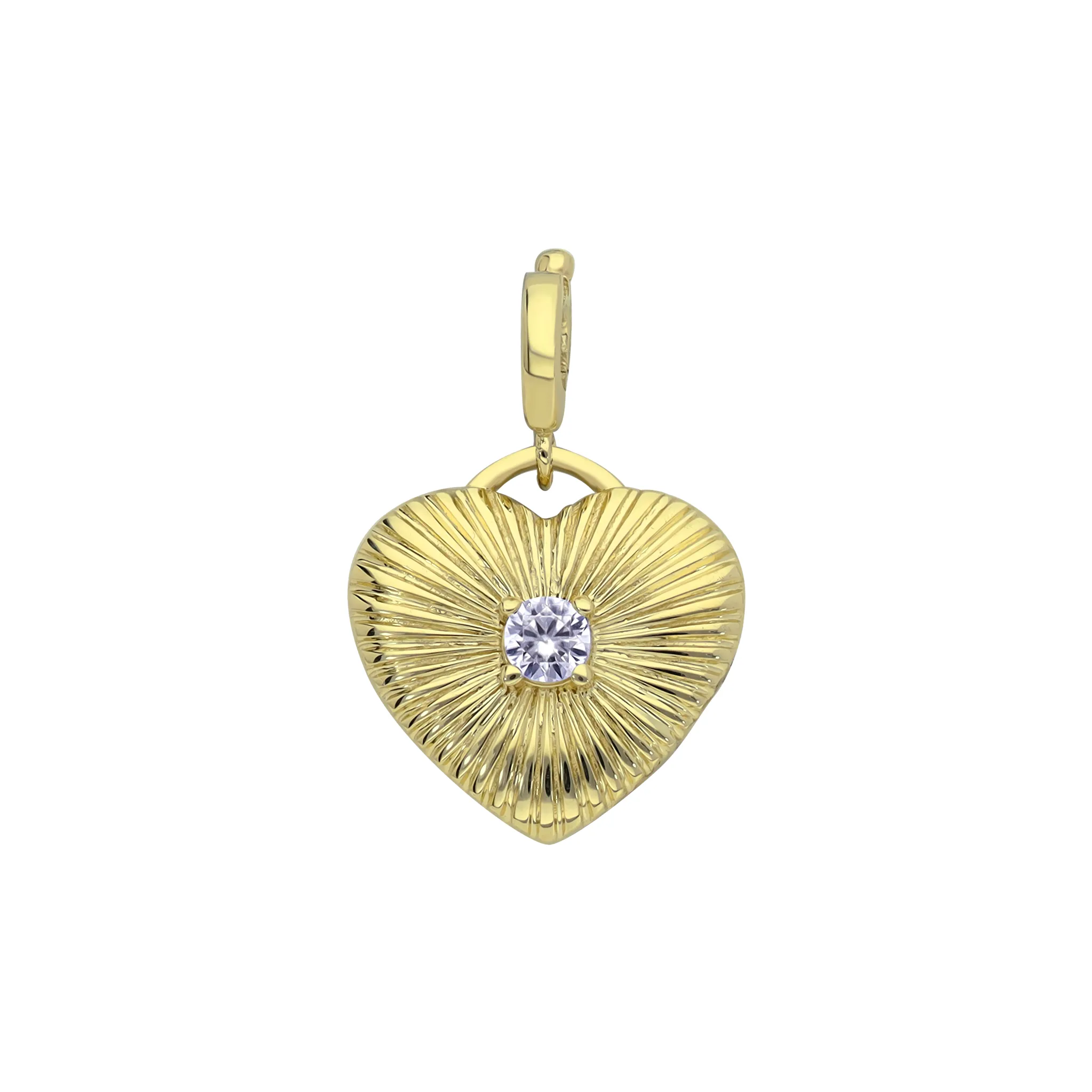 14K Yellow Gold "Rays of Light" Charm
