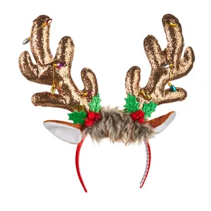 15" Reindeer Antler Headband
