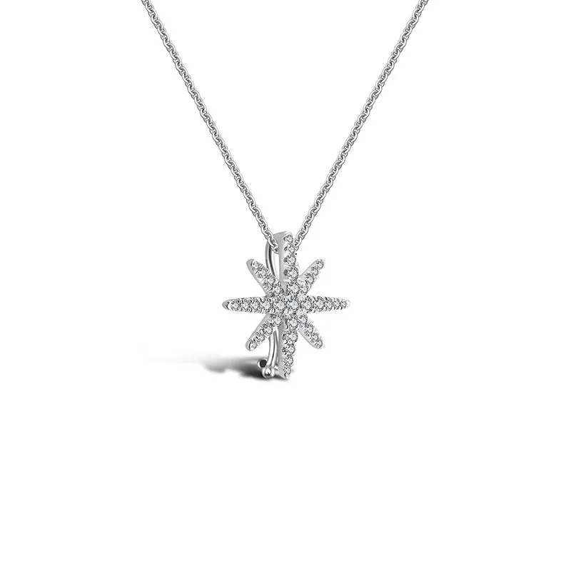 18k Gold 2 ways Star Diamond Necklace