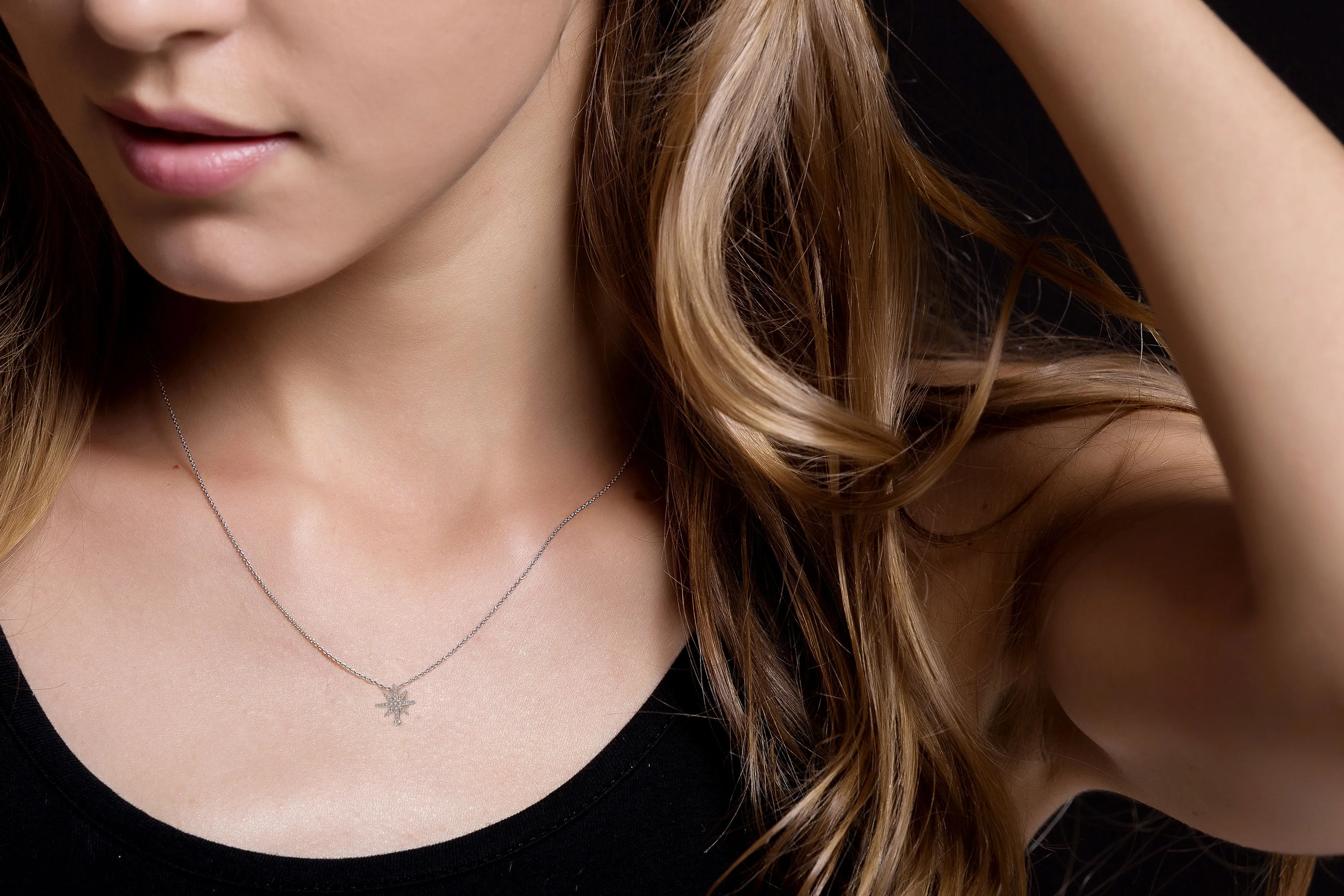 18k Gold 2 ways Star Diamond Necklace