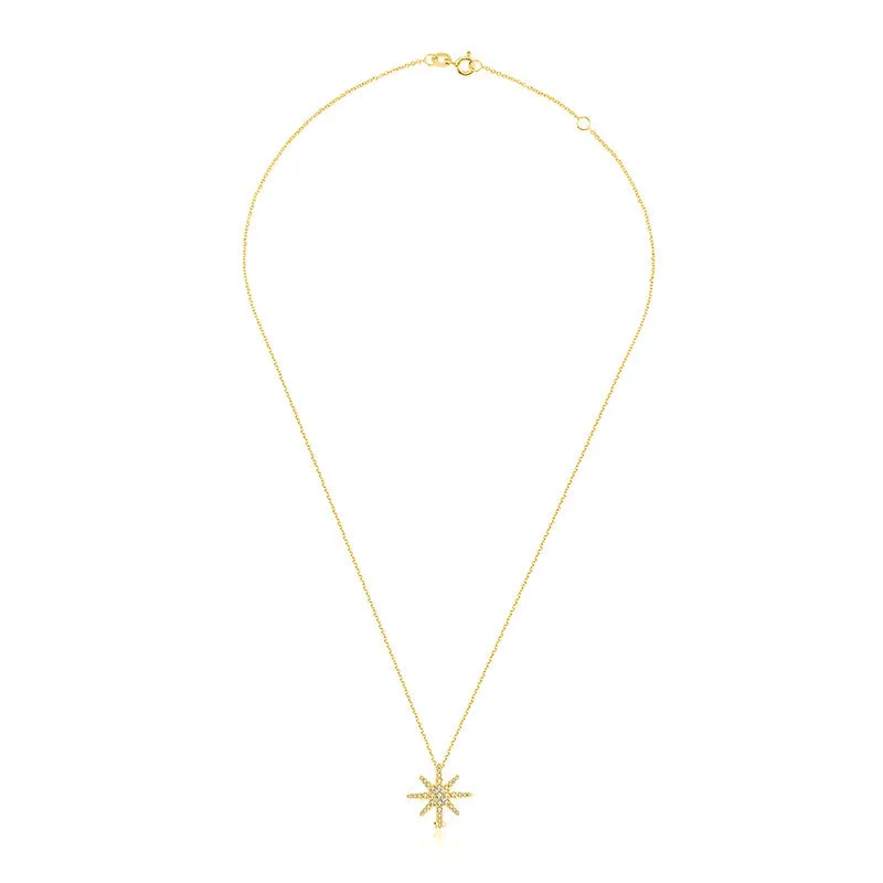 18k Gold 2 ways Star Diamond Necklace