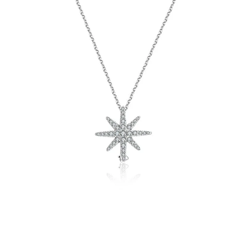 18k Gold 2 ways Star Diamond Necklace