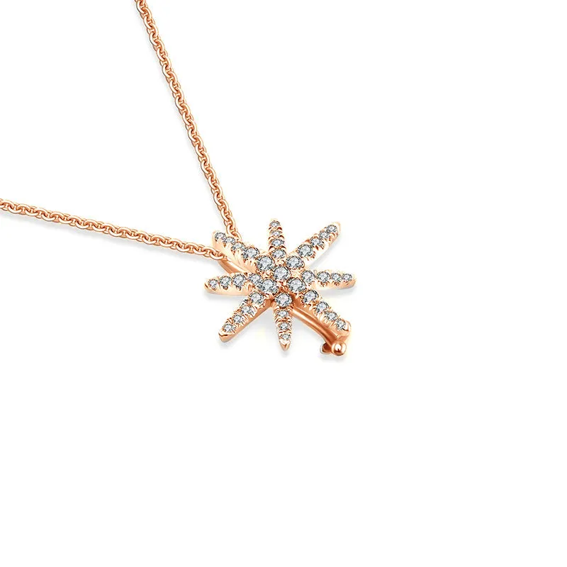 18k Gold 2 ways Star Diamond Necklace