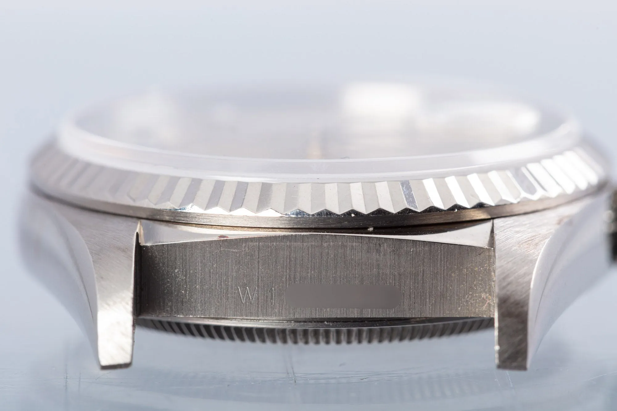 1995 Rolex 18k White Gold Day-Date 18239 with Silver Dial and Diamond Markers with Papers