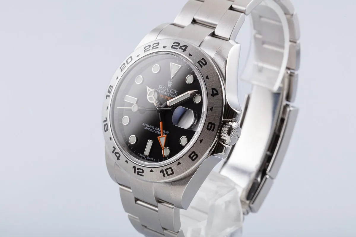 2017 Rolex Explorer II 216570 with Box & Card