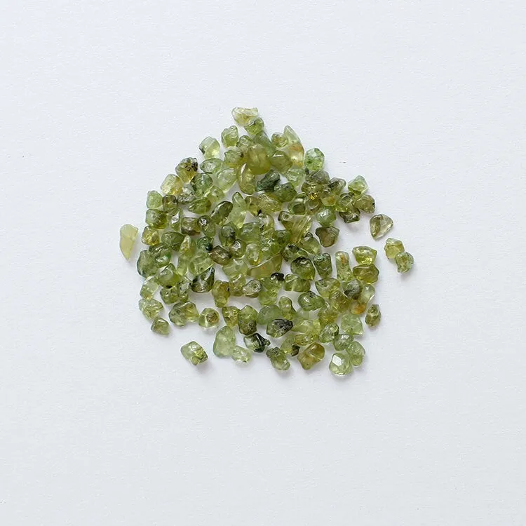 3.5oz Natural Peridot Olivine Green Fish Aquarium Gravel Vase Filler Gems Rocks Pebbles Stones For Jewelry Decor Chips Decoration Supplies