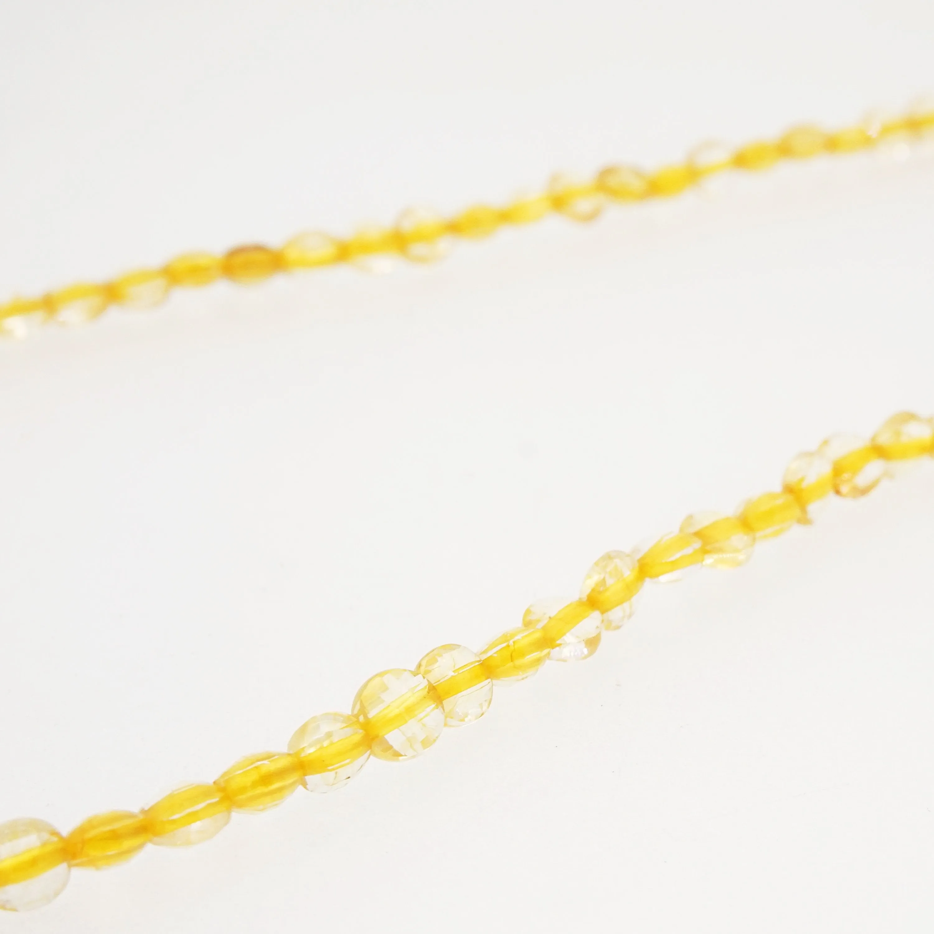 A-Grade Citrine Faceted Coin 4mm