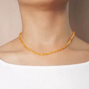 A-Grade Citrine Faceted Coin 4mm