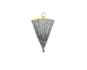 Apostolos  Fan-Shaped Pendant with Ruby