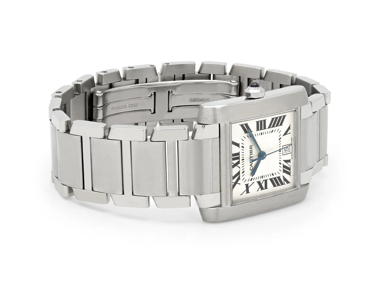 Cartier 'Tank Française' Watch in Stainless Steel, 28 mm