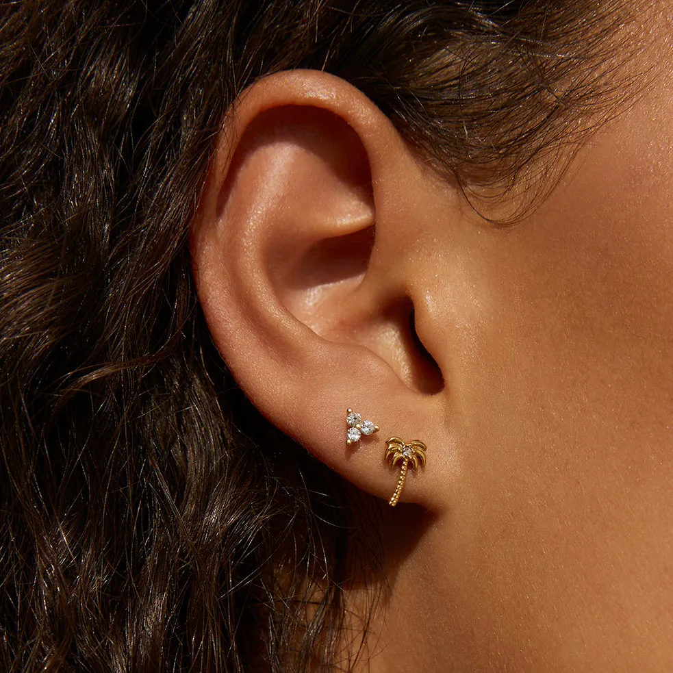 Cassia Stud Earrings - Stone