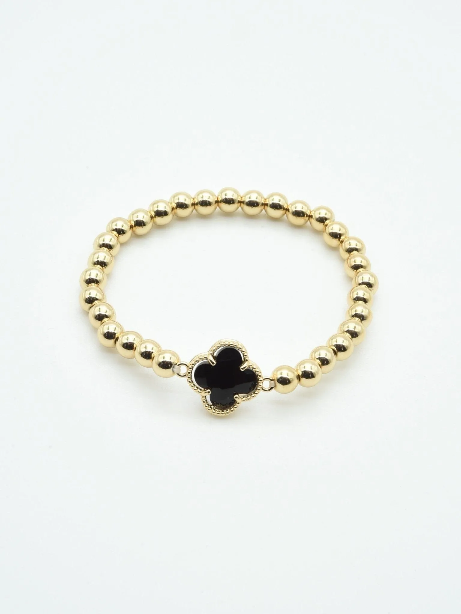 CB2212 Clover Charm Beaded Bracelet