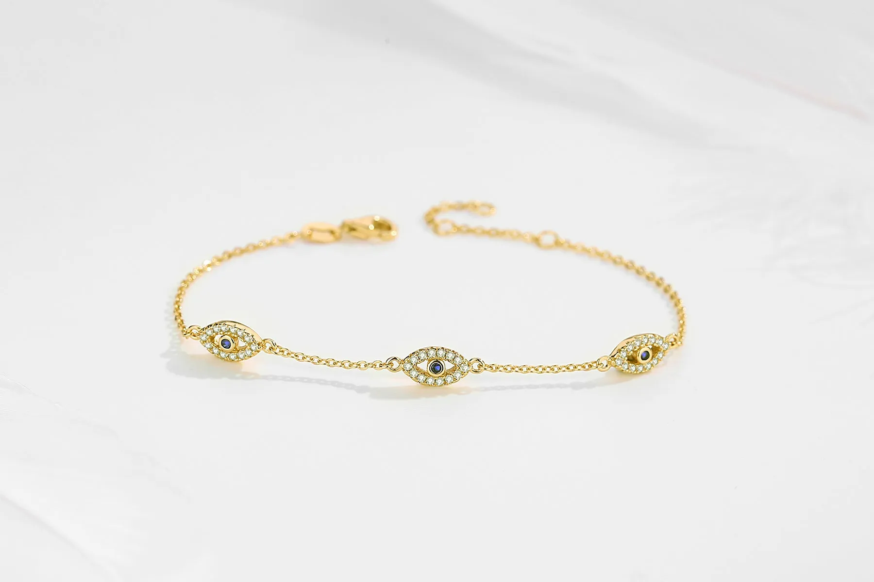 CHARLIZE EVIL EYE GOLD BRACELET