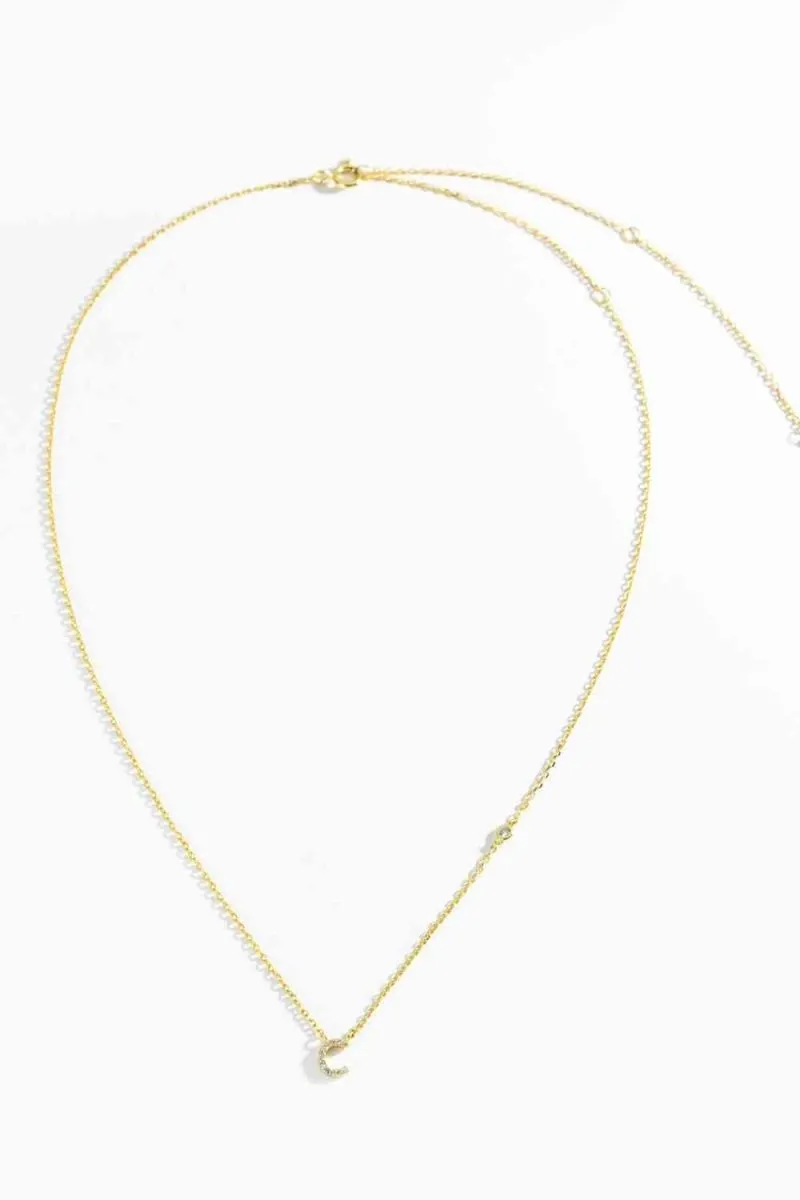 Charm Identity 18k Gold Initial Necklace