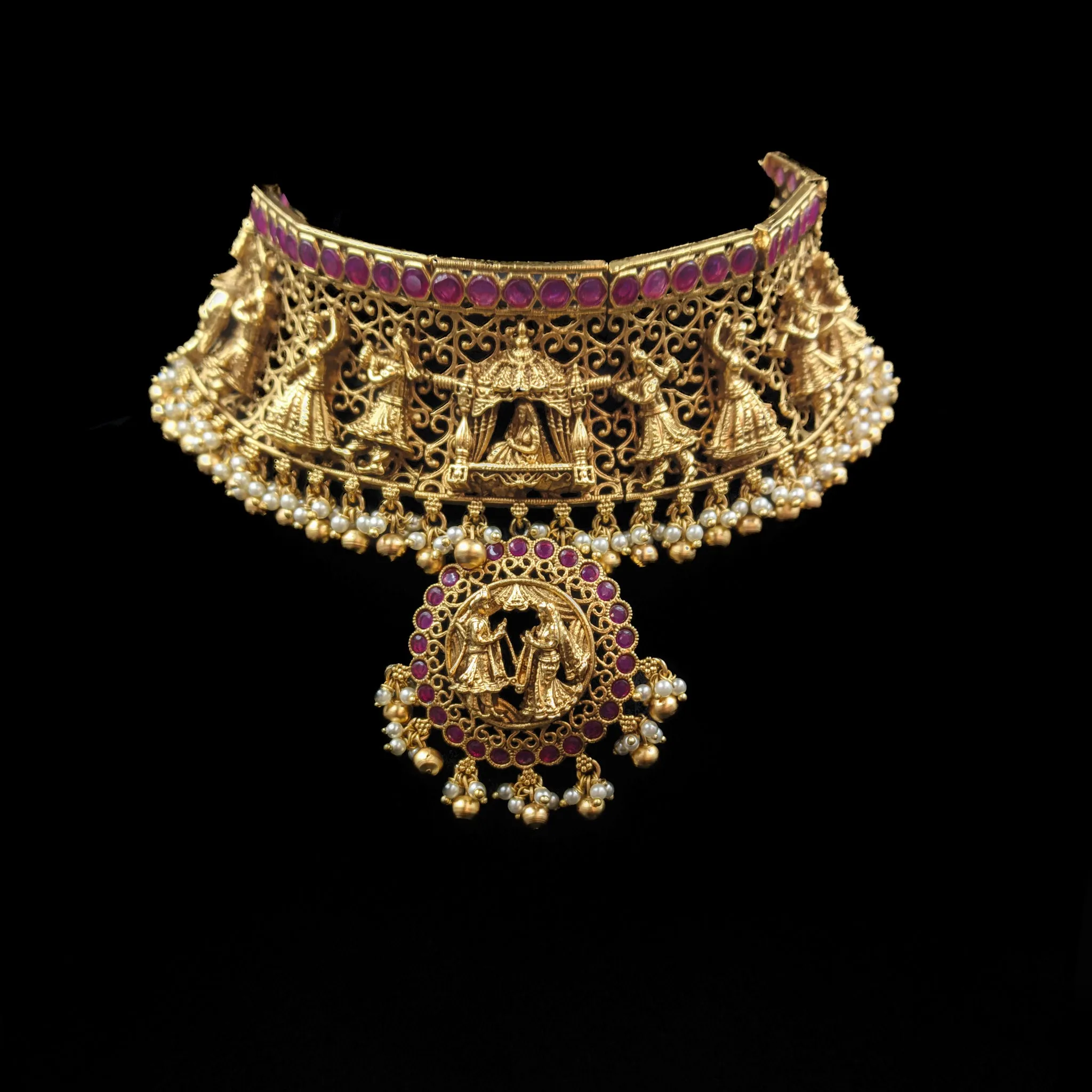 Choker Antique Necklace Set 6419-28