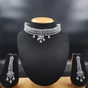 Choker Zircon/AD Necklace Set 10768-69