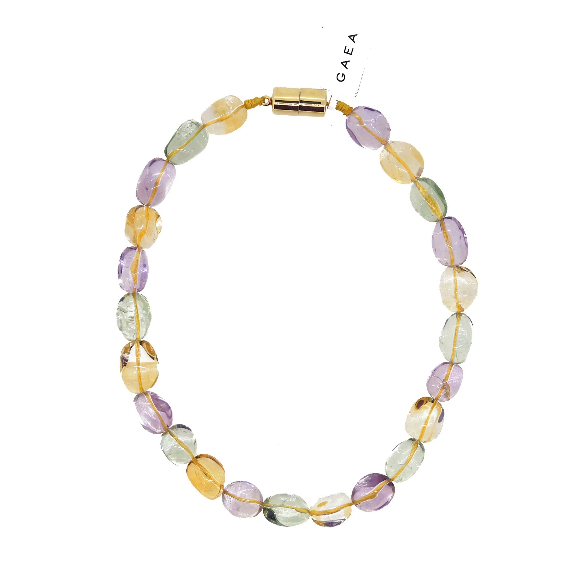 Citrine, Prasiolite, and Amethyst Tumble (M)