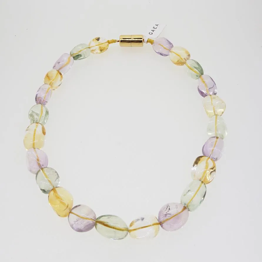 Citrine, Prasiolite, and Amethyst Tumble (M)