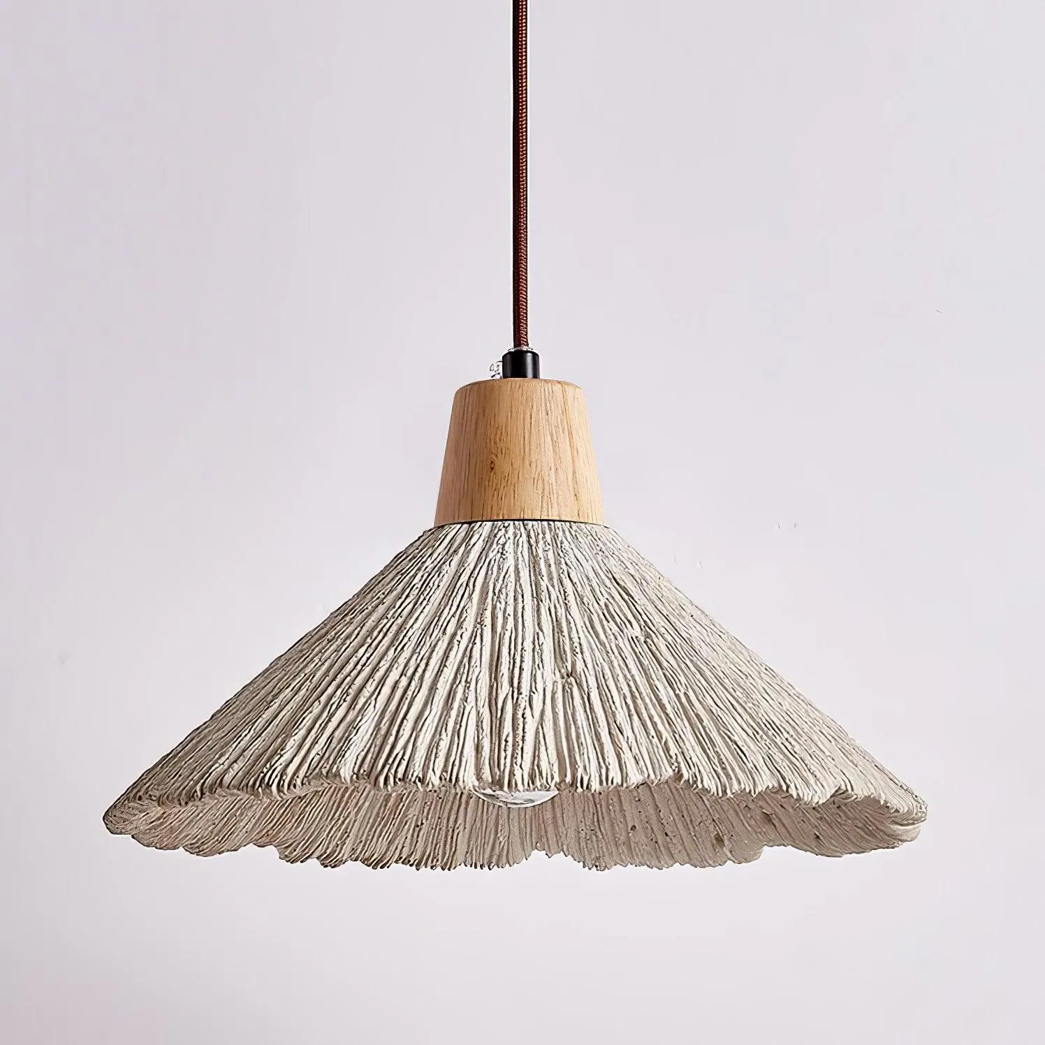 Concrete Pleated Pendant Lamp