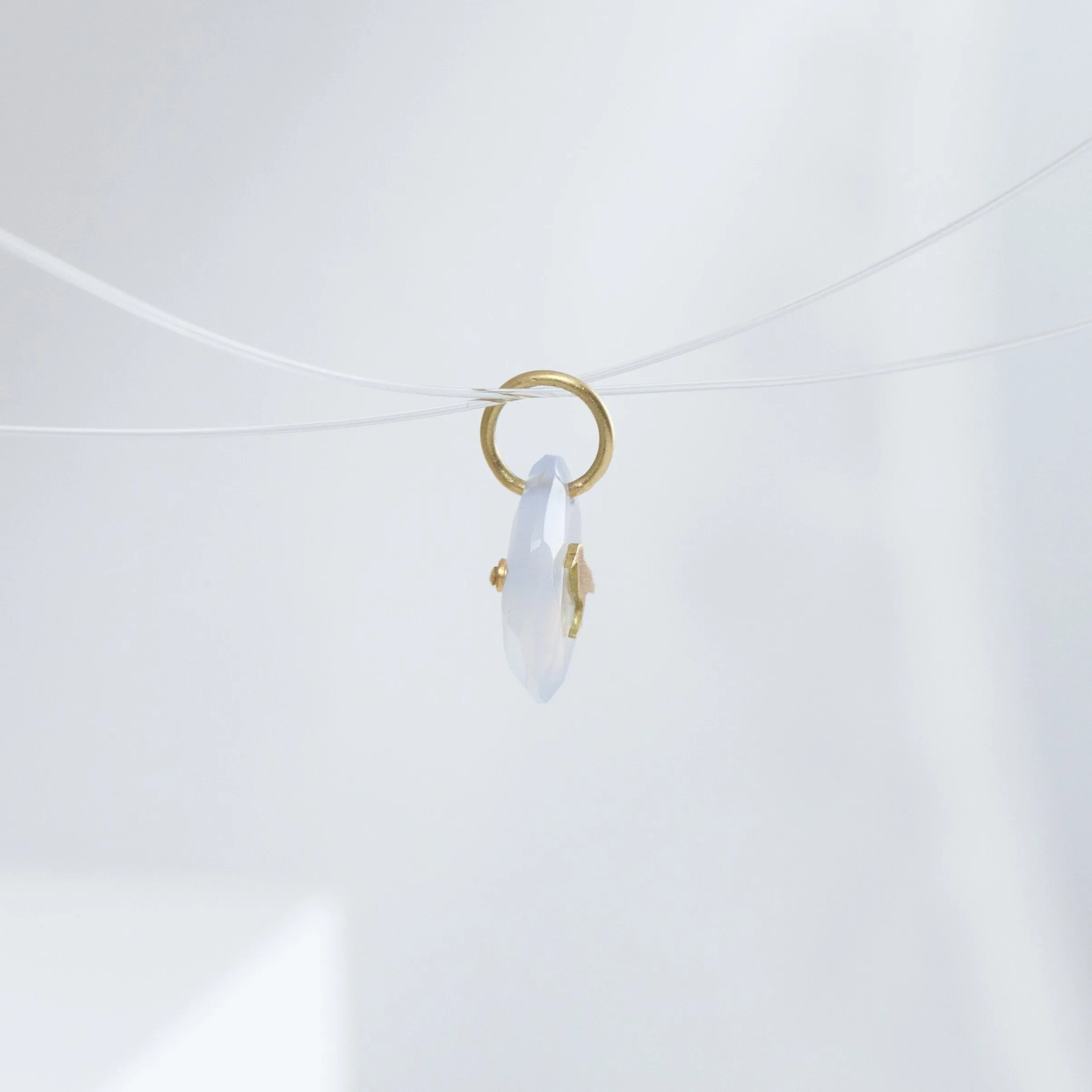 Crow chalcedony pendant