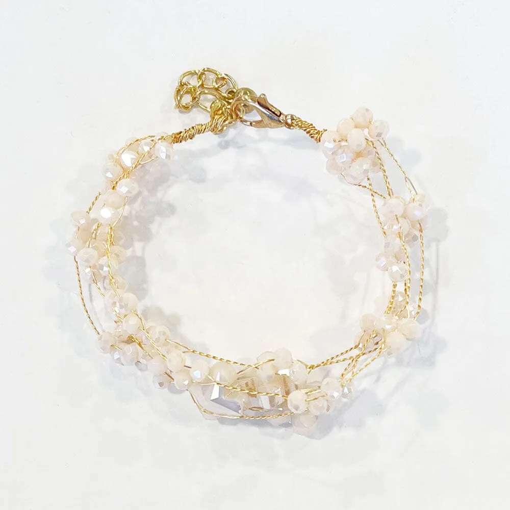 Crystal Wire Beaded Bracelet 2 Colors (4 units)