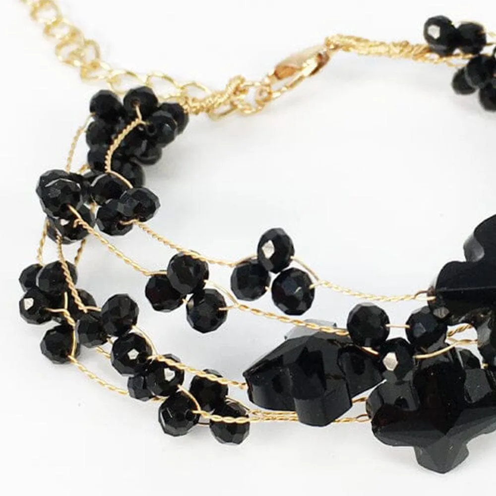 Crystal Wire Beaded Bracelet 2 Colors (4 units)