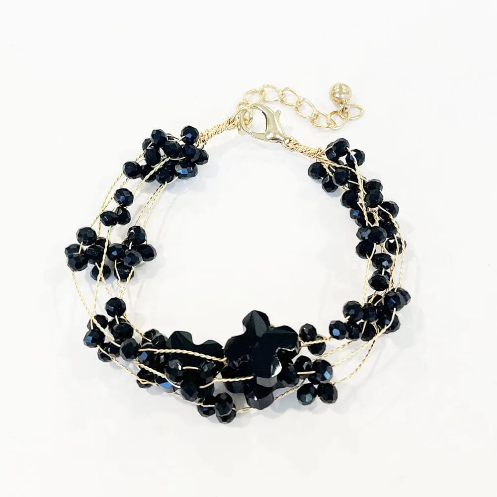 Crystal Wire Beaded Bracelet 2 Colors (4 units)
