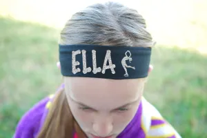 Custom Figure Skating Headband (Cotton/Lycra) - Sparkle Letters!