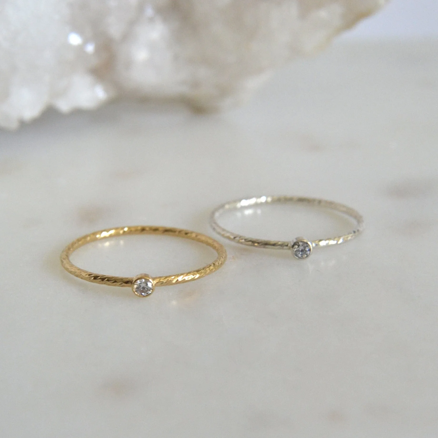 Cz Sparkling Stacking Ring