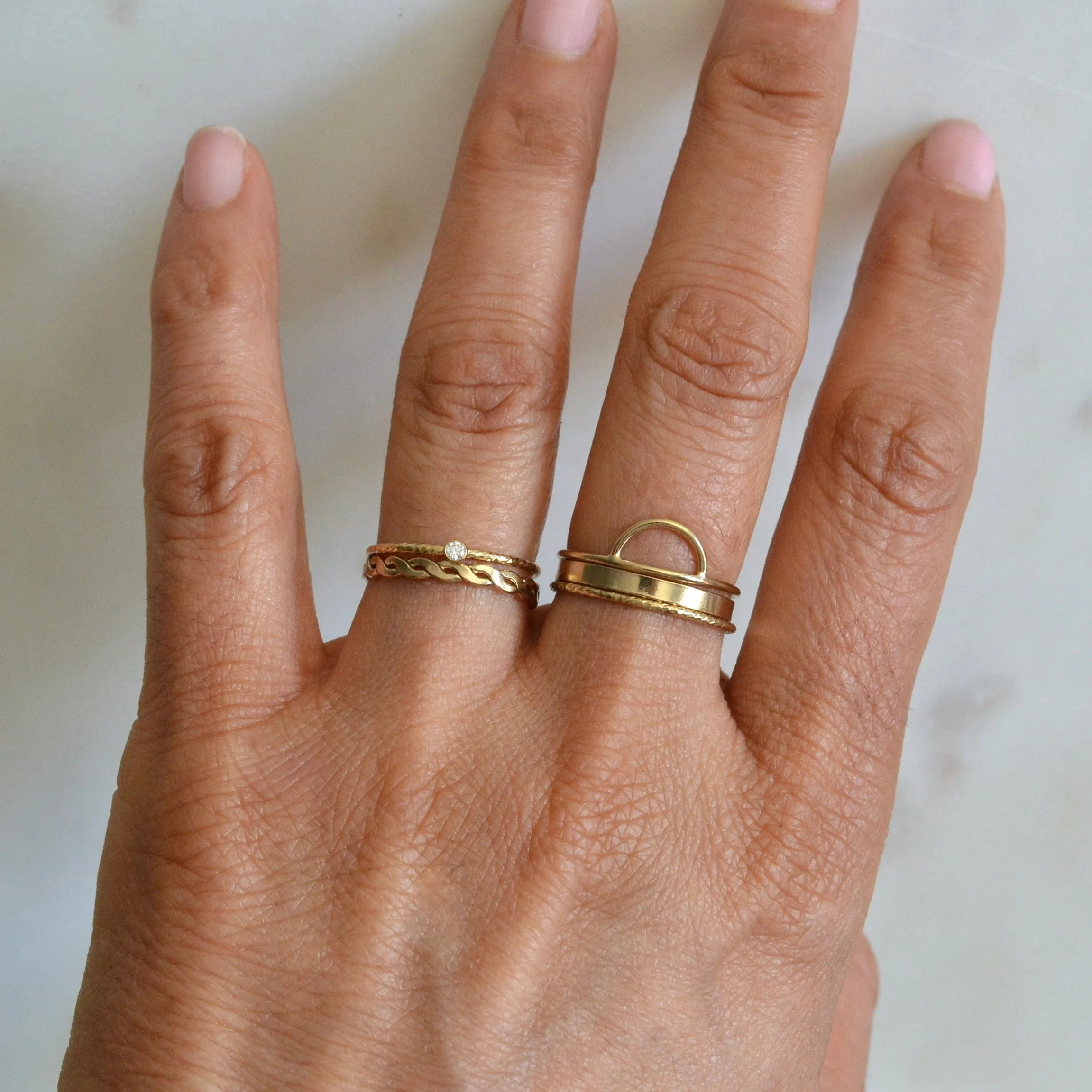 Cz Sparkling Stacking Ring