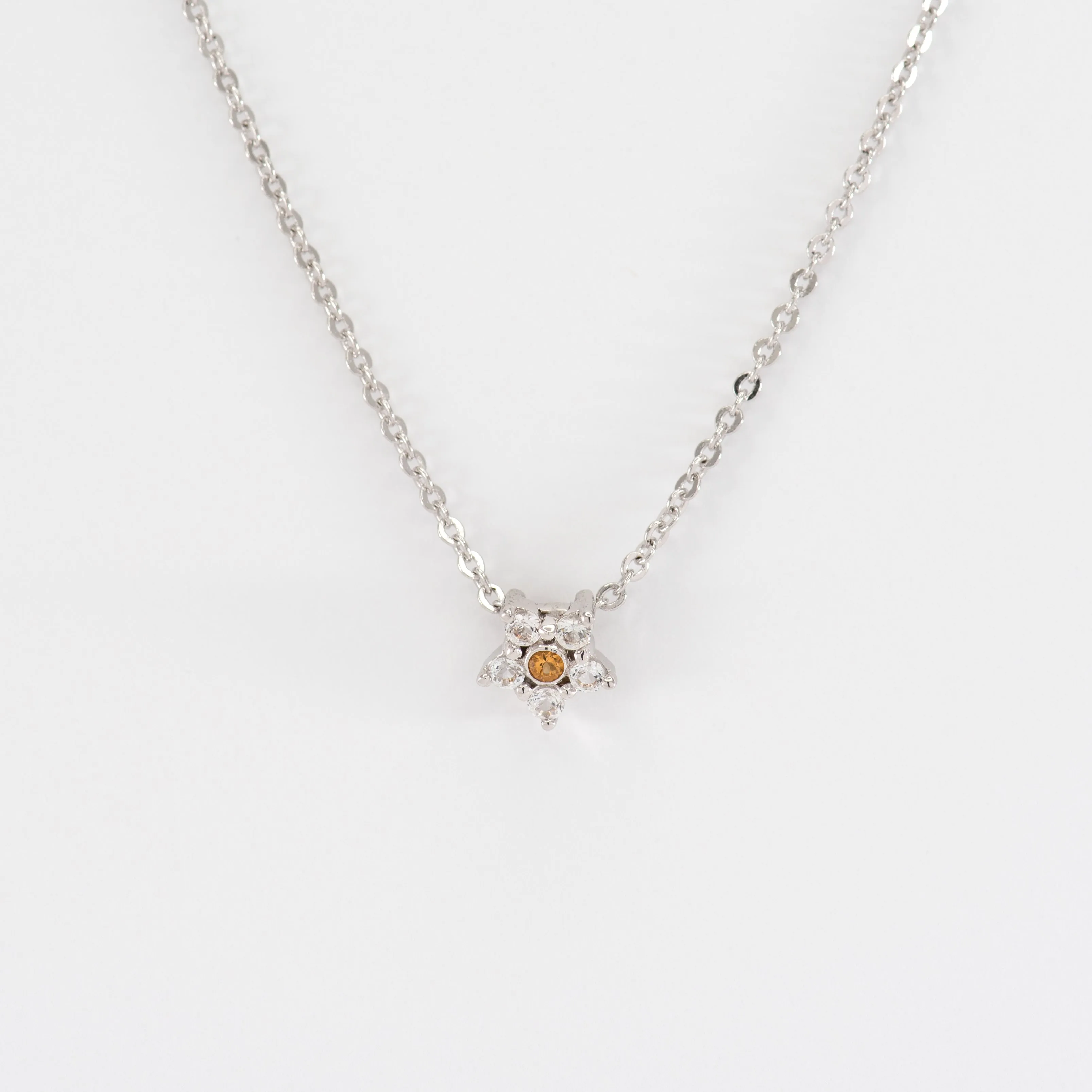 Daisy Topaz and Citrine Necklace