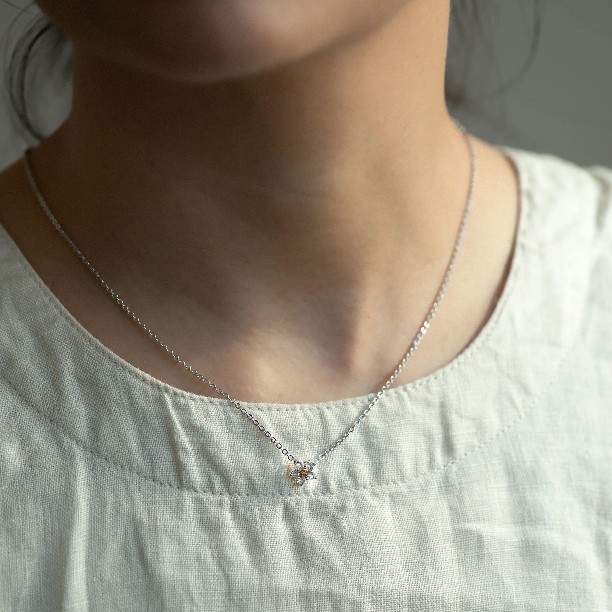 Daisy Topaz and Citrine Necklace
