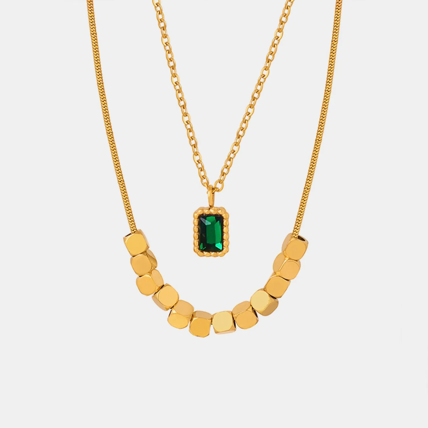 Double Gold Layered Necklace