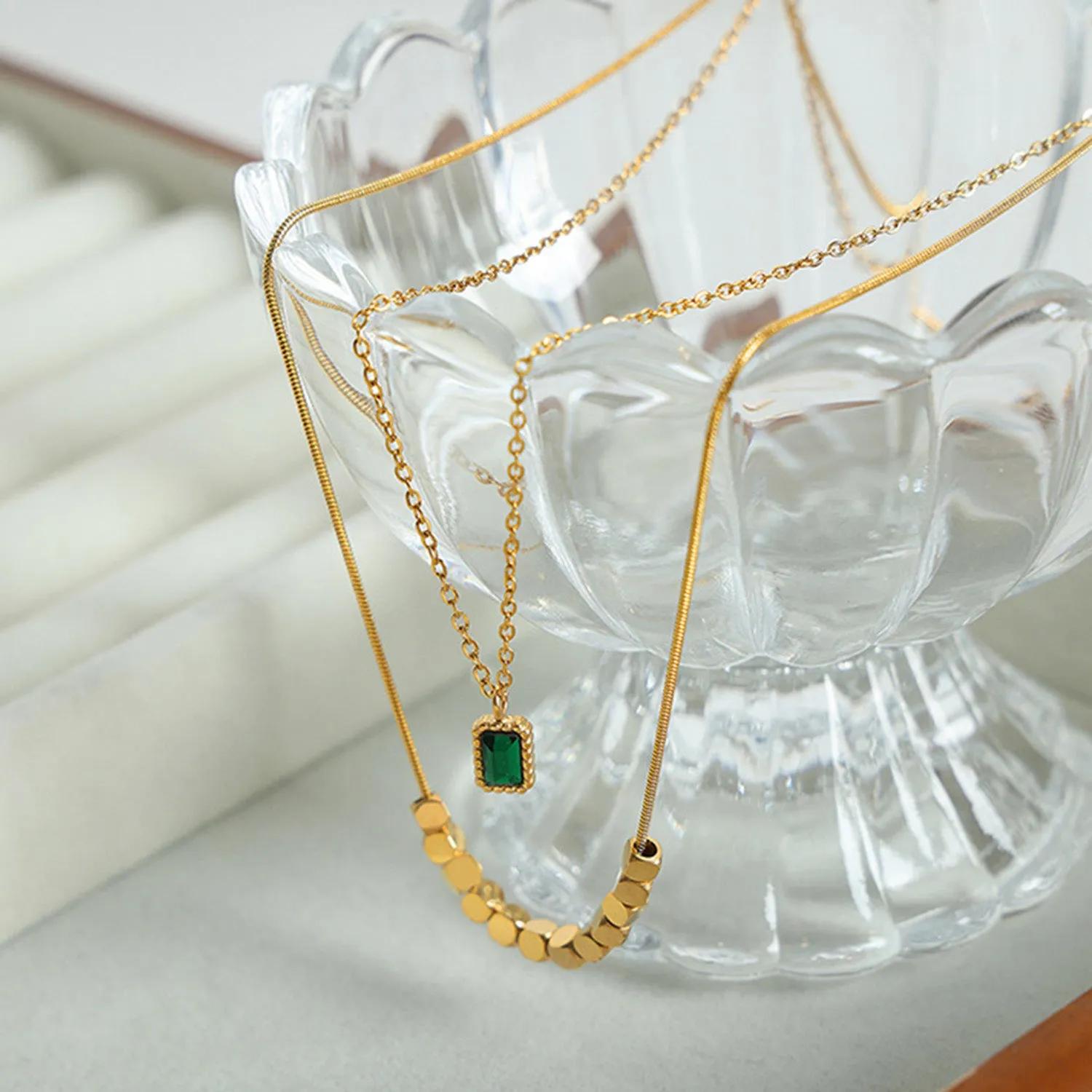 Double Gold Layered Necklace
