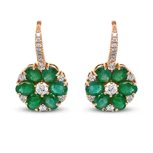 Emerald Flowers Earrings