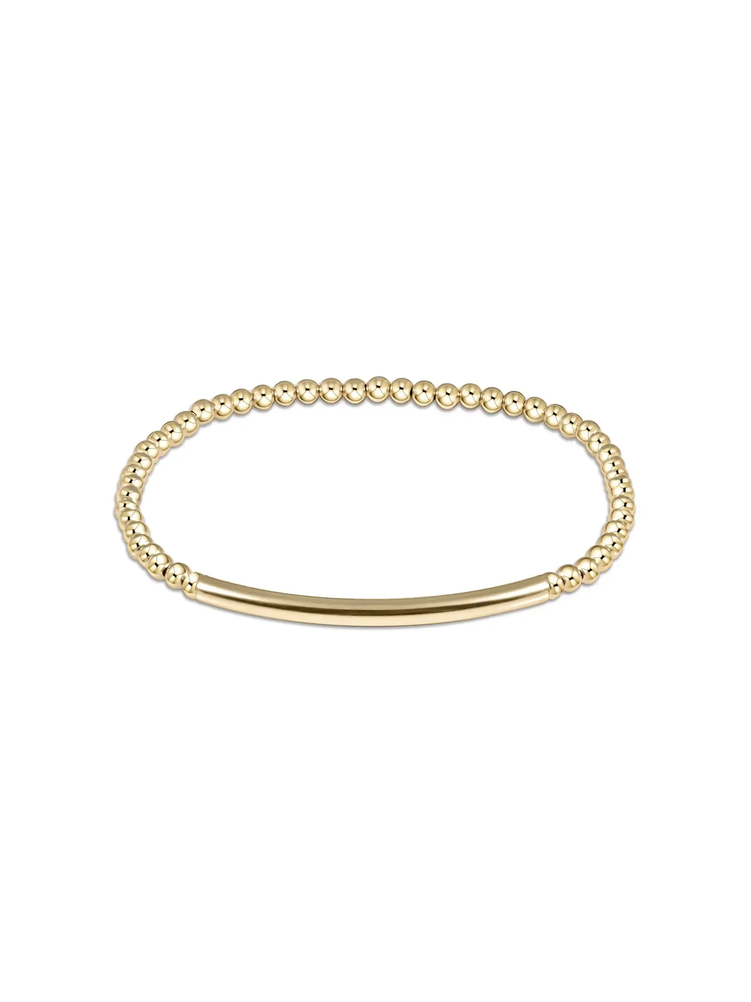 enewton Classic Bliss Bar Smooth Gold Bead Bracelet: 3mm