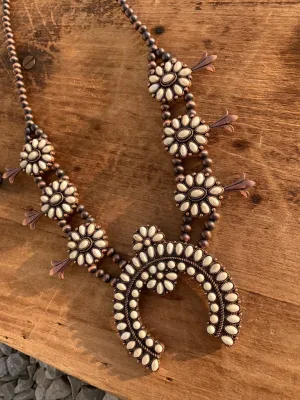 Floral Bronze Squash Blossom Set