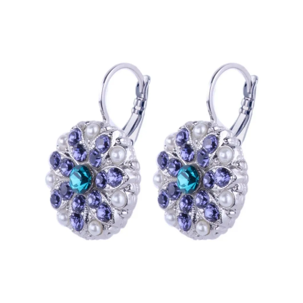 Guardian Angel Leverback Earrings in "Violet" *Custom*
