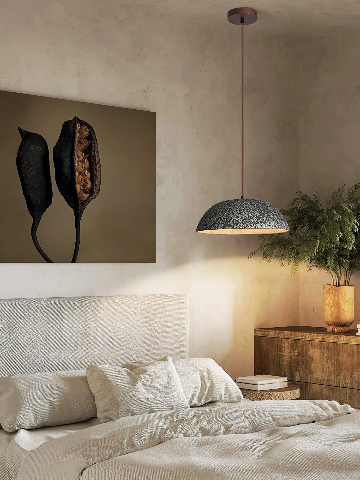 Half Dome Vintage Ceramic Pendant Lamp