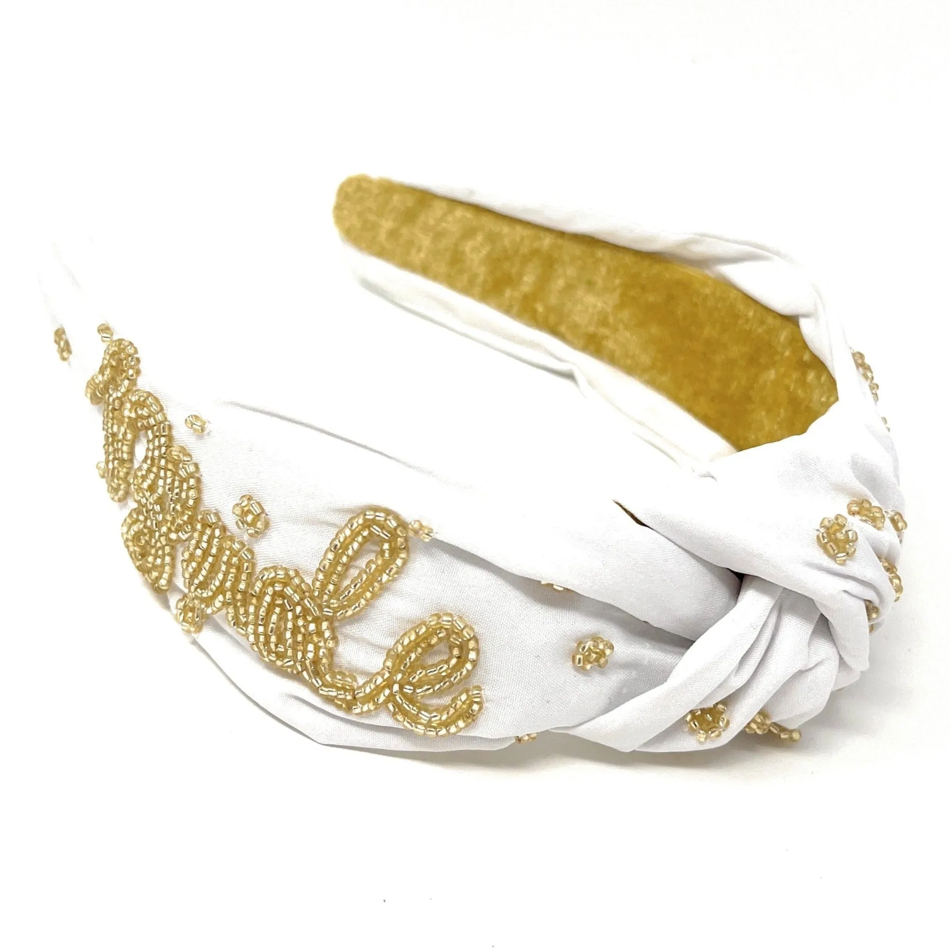 Hand Beaded Bride Knot Headband