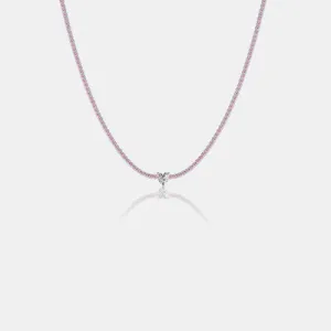 Heart Inlaid Zircon 925 Sterling Silver Necklace