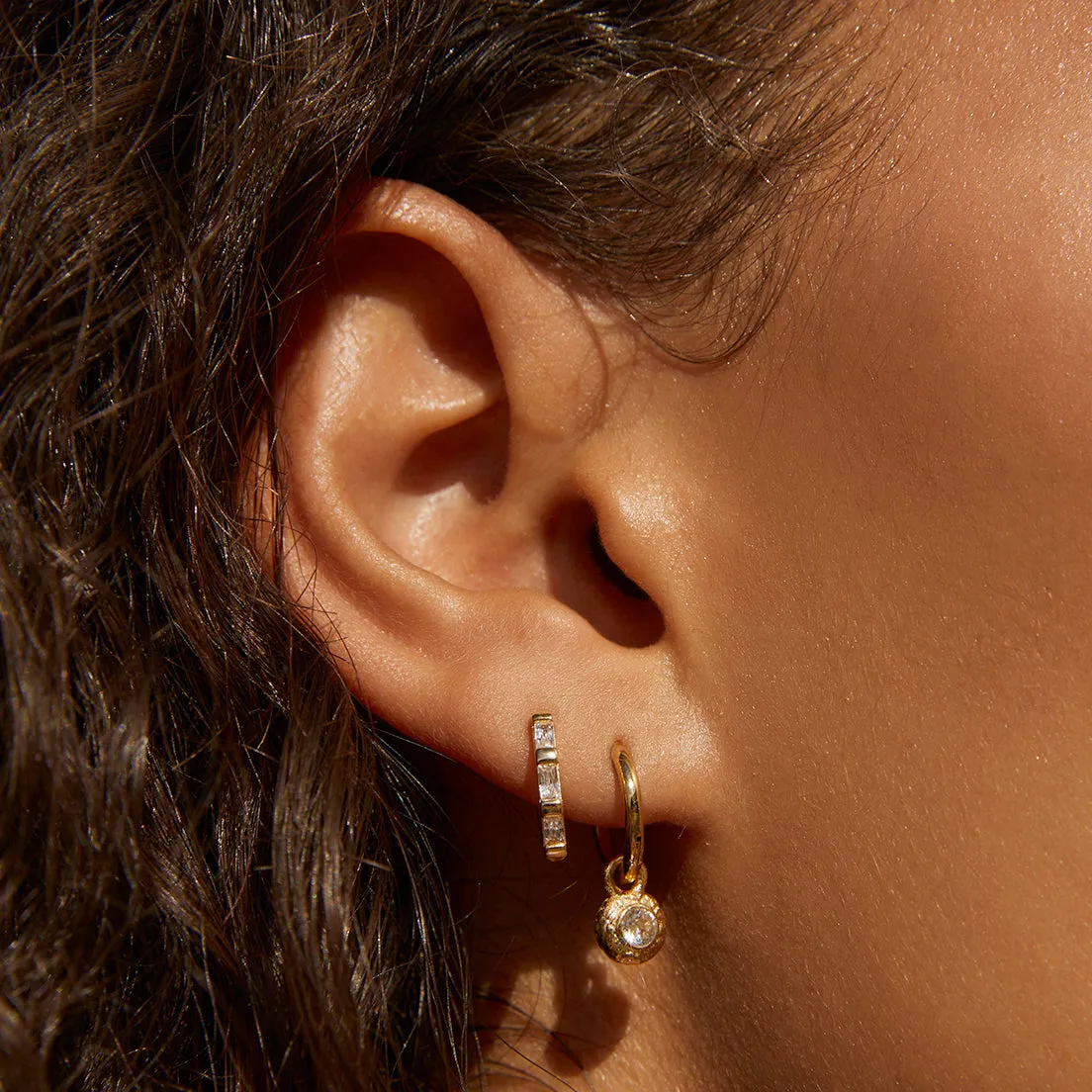 Holi Gold Huggie Earrings