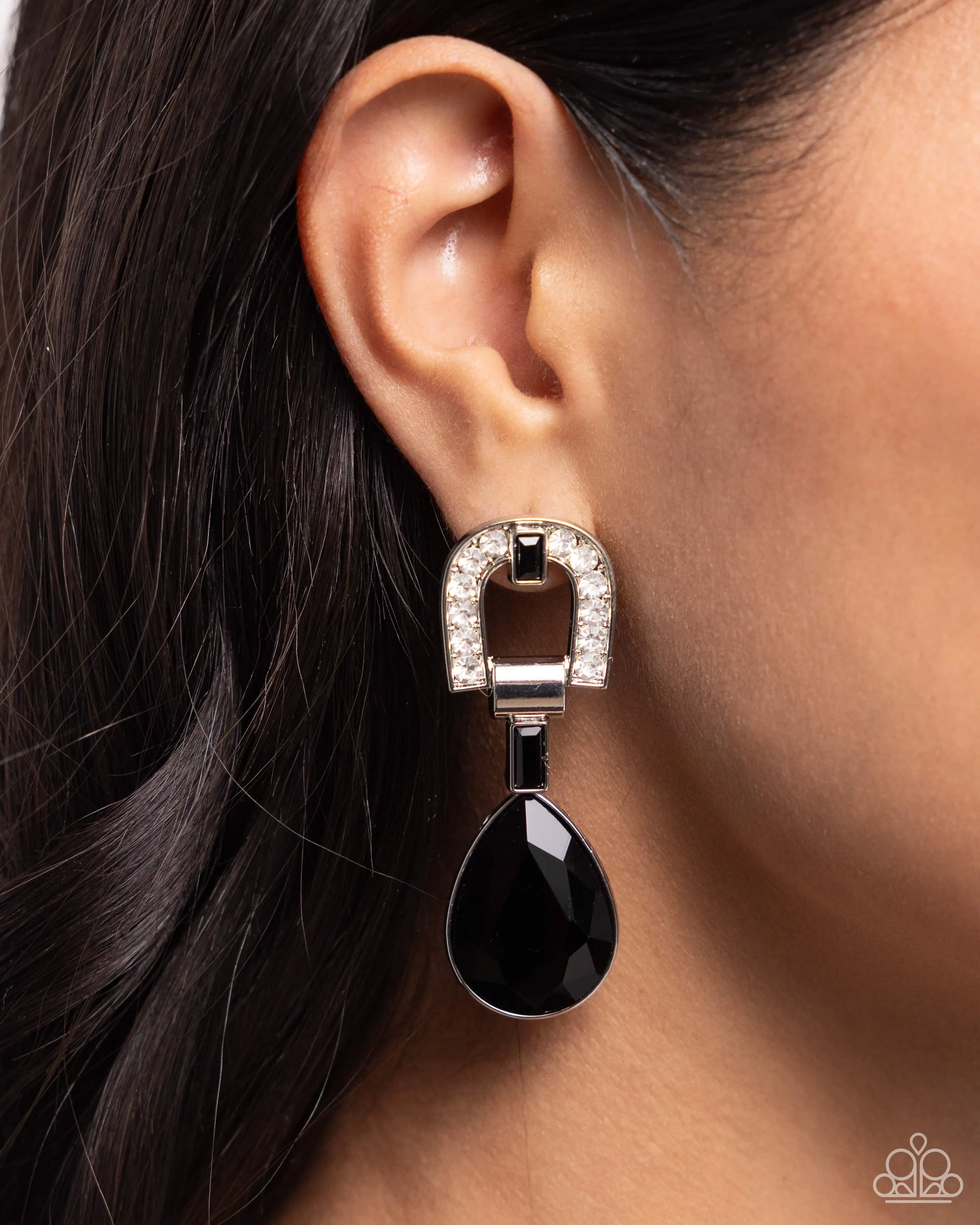 In ARCHING Order - Black Earrings