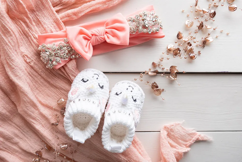 Jeweled In Peach 1 Year Old Headband