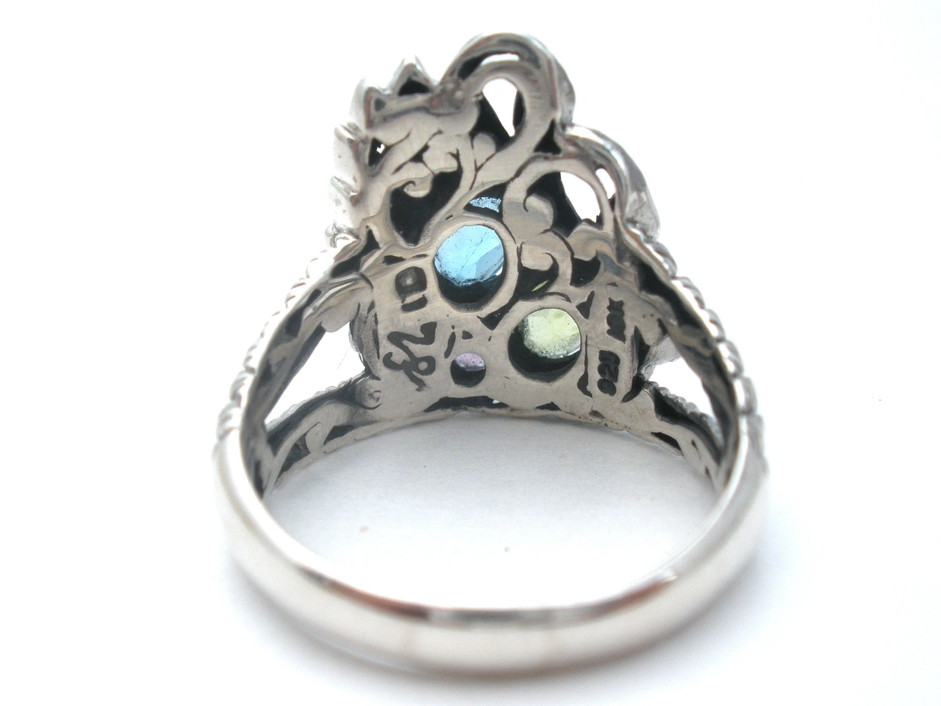 Kadek Hendra Swam Gemstone Ring Sterling & 18K Gold Size 9