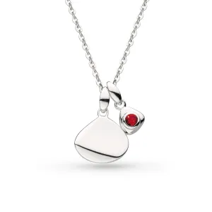 Kit Heath Coast July Synthetic Ruby Birthstone Tag Necklace