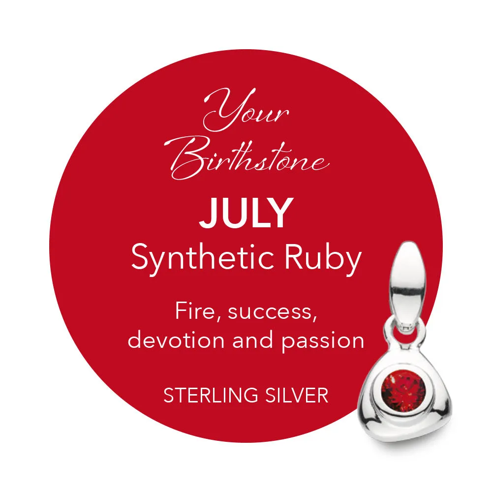 Kit Heath Coast July Synthetic Ruby Birthstone Tag Necklace