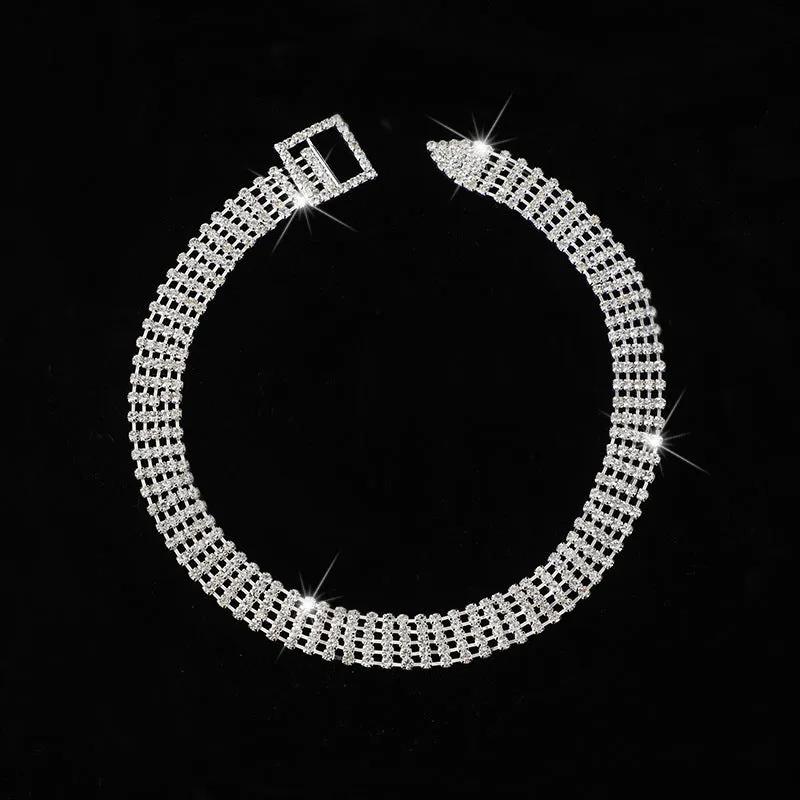 Metal hollow necklace belt shape clavicle decoration women's fashion accessories