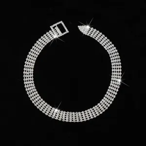 Metal hollow necklace belt shape clavicle decoration women's fashion accessories